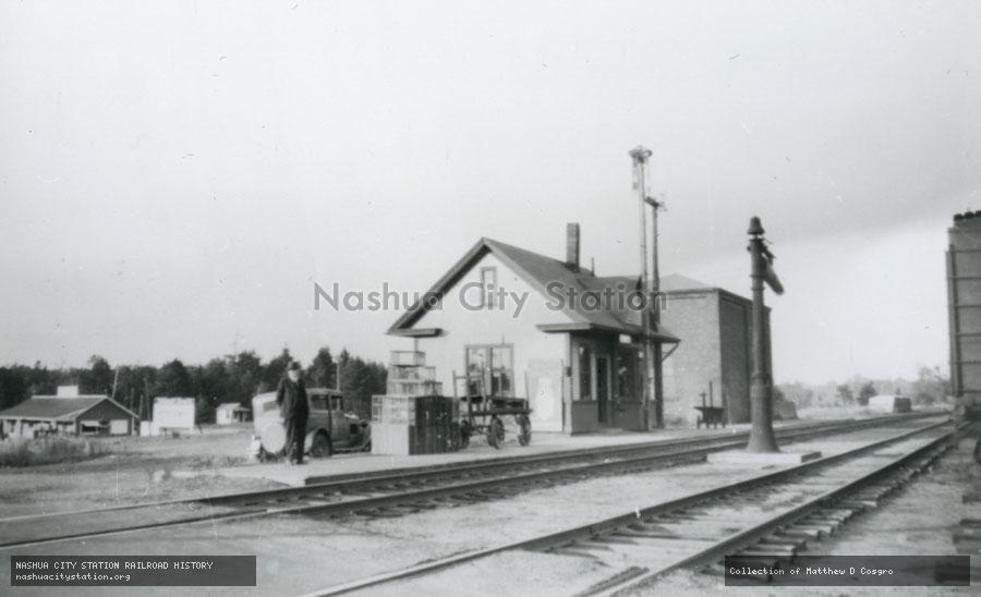 Postcard: Railroad Station, Fremont, New Hampshire